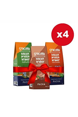 Cracolla 3'ü Bir Arada | Doğal Kolajen Ve Protein Kraker (12'Lİ) (12 X 50G)