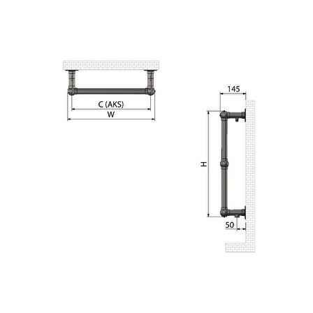 1152x494mm Bianca Paslanmaz Çelik  Parlak Havlupan