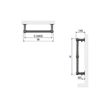 876x494mm Bianca Paslanmaz Çelik Fırça Bakır Havlupan