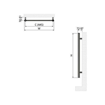 1500x500mm Bluebell Paslanmaz Çelik Fırça Bronze Havlupan