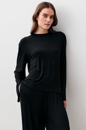 Uzun Kollu Oversize Basic Likralı Viskoz Alt Üst Takım 20210