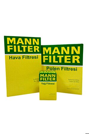 VW Caravelle 1.9 TDI MANN Filtre Bakım Seti 2005-2010 Hava+Yağ+Standart Polen