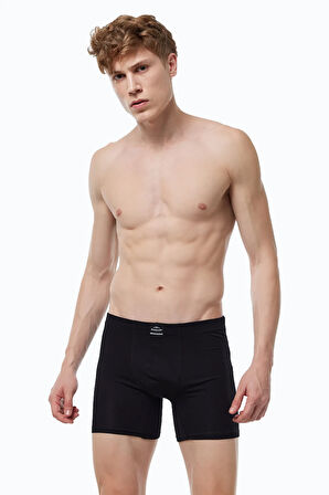 Erkek 3 lü Siyah Premium Collection Modal Uzun Boxer 3M250