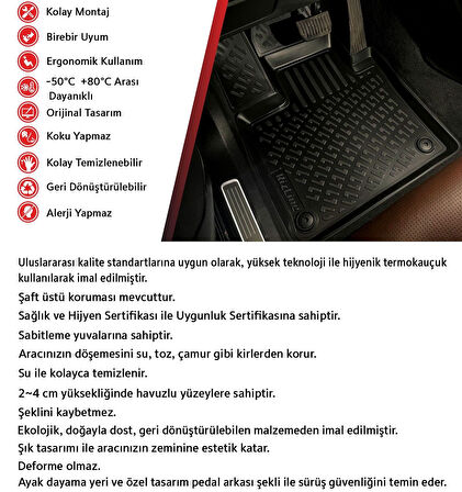 Rizline  Fiat albea 3d havuzlu paspas 2002+ Rizline