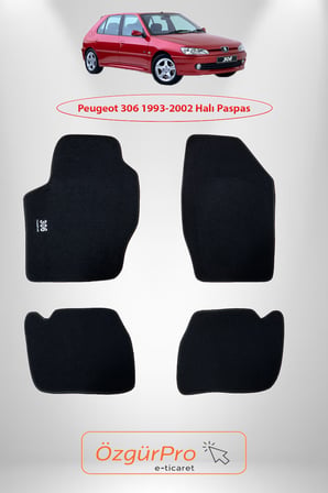 Rizline Peugeot 306 1993-2002 Araca Özel Halı Paspas Siyah