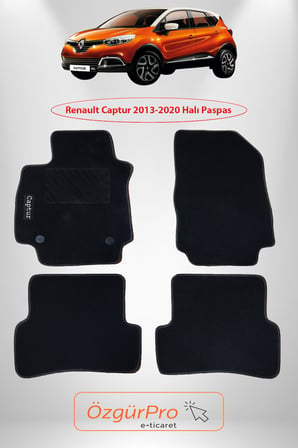 Rizline Renault Captur  2013-2020 Araca Özel Halı Paspas Klipsli