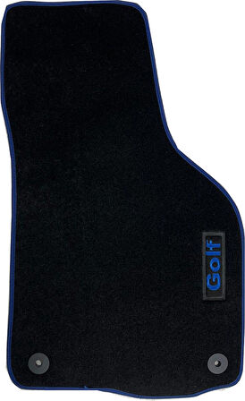 Rizline Volkswagen Golf 6 2006-2013 Halı Paspas Siyah Mavi Kenarlı