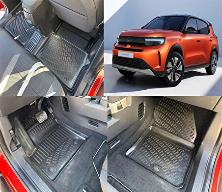 Rizline Opel Frontera Elektrikli  2025 ve Sonrası 3D Havuzlu Paspas Siyah