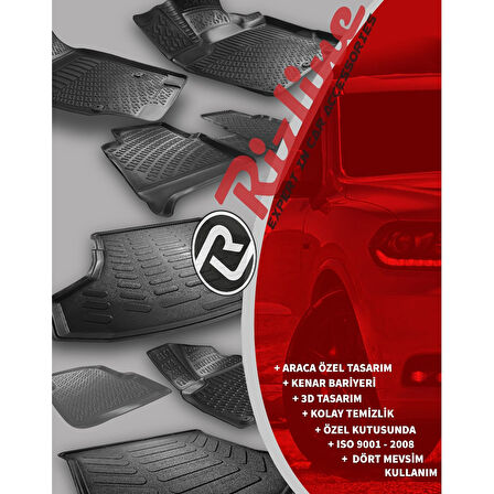 Rizline C3 Aircross Mhev 2025 Sonrası 3D Bagaj Havuzu Sabit Zemin Alt