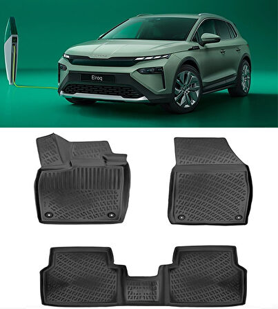 Rizline Skoda Elroq 2025 ve Sonrası 3D Havuzlu Paspas Siyah