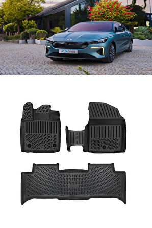 Rizline Togg T10F 2025 Ve Sonrası 3D Havuzlu Paspas Siyah