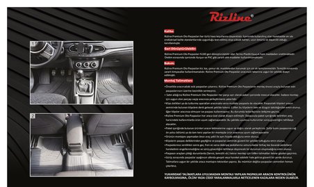 Rizline Premium Fiat Egea Cross / Wagon 2021 + 3D Havuzlu Paspas Siyah