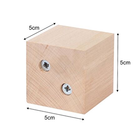 Ünite Ayak Yükseltici Ağaç Takoz Masa Sandalye Koltuk Sehba Kanepe Boy 5 cm En 5x5 cm Boyasız