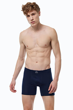Erkek 3 lü Lacivert Premium Collection Modal Uzun Boxer 3M250