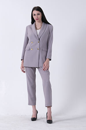 Gri  Blazer Ceket Pantolon İkili Takım 0106305.06
