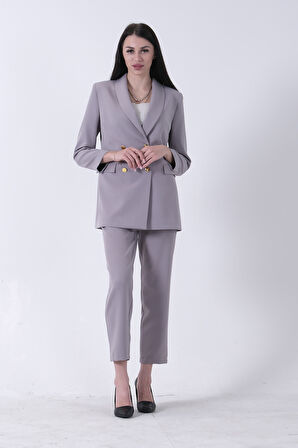 Gri  Blazer Ceket Pantolon İkili Takım 0106305.06