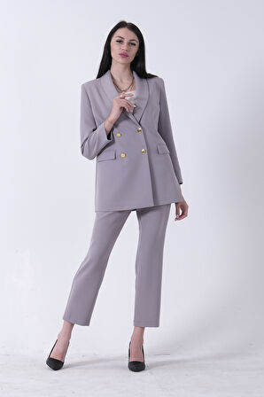 Gri  Blazer Ceket Pantolon İkili Takım 0106305.06