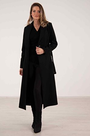 Siyah Astarlı Kaşe Kaban 0108069.01