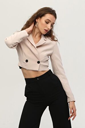 Taş Astarlı Crop Blazer Ceket 0105118.50