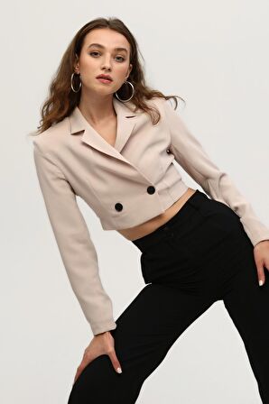 Taş Astarlı Crop Blazer Ceket 0105118.50