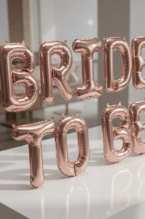 Bride To Be Rose Gold 16 İnç Harf Folyo Balon Seti 40 CM Parti Dekoru