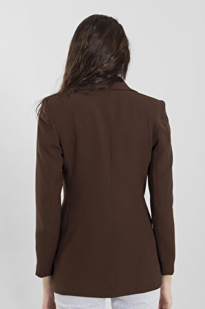 Kahve Vatkalı Astarlı Blazer Ceket 0105110.05