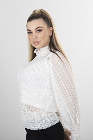 Beyaz Transparan Bluz 4202555.15