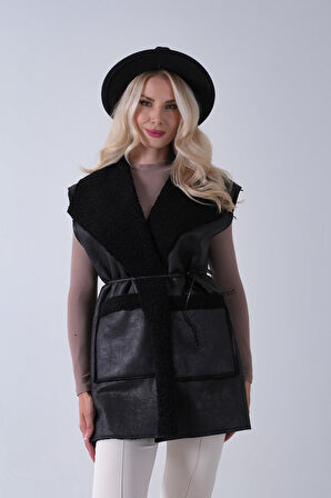 Siyah Şal Yaka Yelek 31070182.01