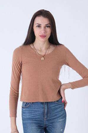 Camel Örme V Yaka Kazak 0103012.09