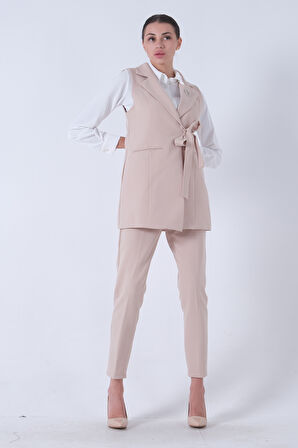 Taş Kalp Broşlu Gömlek-Yelek-Pantolon 3'lü Takım 4595036.50