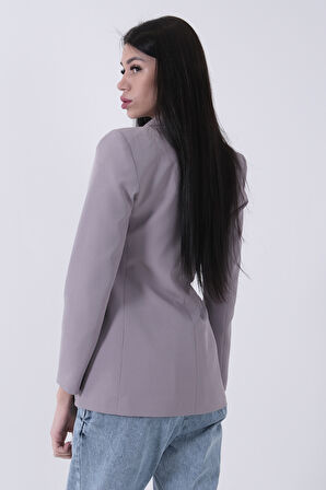Gri Vatkalı Astarlı Blazer Ceket 0105110.06