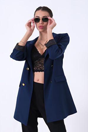 Saks Astarlı Düğme Kapamalı Blazer Ceket 0105123.26