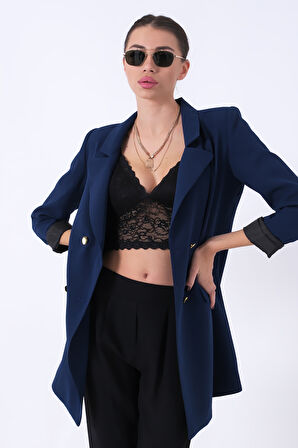 Saks Astarlı Düğme Kapamalı Blazer Ceket 0105123.26