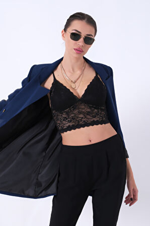 Saks Astarlı Düğme Kapamalı Blazer Ceket 0105123.26