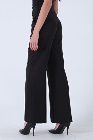 Siyah Bel Ribana Detaylı Aksesuarlı 2 Düğme Pantolon 3974144.01