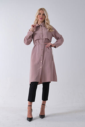 Vizon Önü Aller Detaylı Bağcıklı Modal Tunik 31050762.34