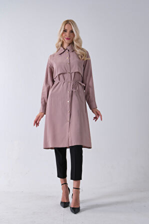 Vizon Önü Aller Detaylı Bağcıklı Modal Tunik 31050762.34