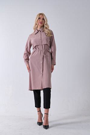 Vizon Önü Aller Detaylı Bağcıklı Modal Tunik 31050762.34