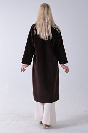 Kahve Bebe Yaka Çift Cepli Kaban 31050686.05