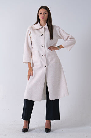 Bej Bebe Yaka Çift Cepli Kaban 31050686.55