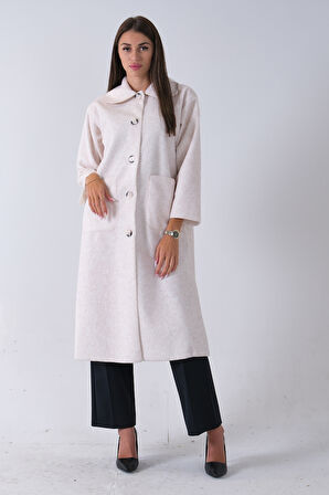 Bej Bebe Yaka Çift Cepli Kaban 31050686.55