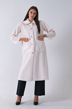 Bej Bebe Yaka Çift Cepli Kaban 31050686.55