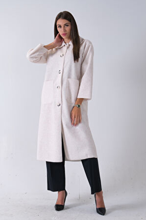 Bej Bebe Yaka Çift Cepli Kaban 31050686.55