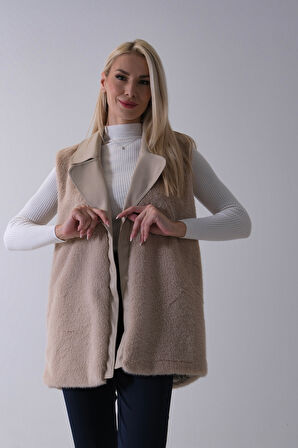 Taş Deri Yakalı Yandan Cepli Yelek 4579030.50