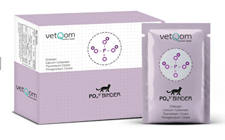 Vet Qom Kedi PO Binder – Fosfat Yönetimi – Bödbrek Sağlığı – 30 saşe