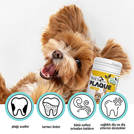 PlaqueClean Kedi ve Köpekler İçin Diş Taşı, Tartar ve Plak Giderici Ağız ve Diş Bakım Ürünü 50g