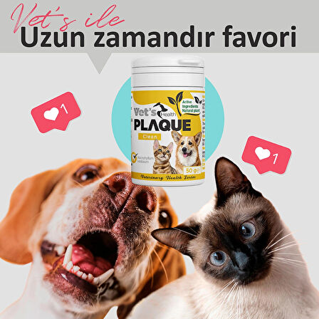 PlaqueClean Kedi ve Köpekler İçin Diş Taşı, Tartar ve Plak Giderici Ağız ve Diş Bakım Ürünü 50g