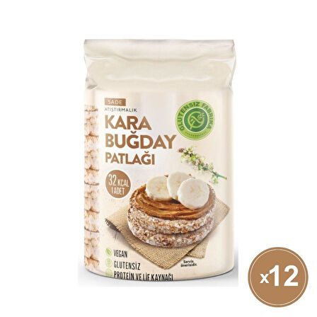 KARABUĞDAY PATLAĞI SADE 12 PAKET (100 Gram x 12 Paket)