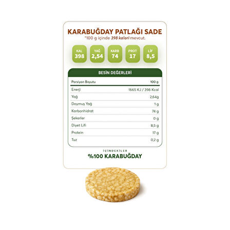 Karabuğday Patlağı 36'lı Paket Avantajlı Gıda Paketi Glutensiz Ürün Vegan