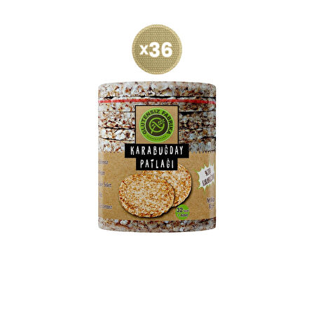 Karabuğday Patlağı 36'lı Paket Avantajlı Gıda Paketi Glutensiz Ürün Vegan